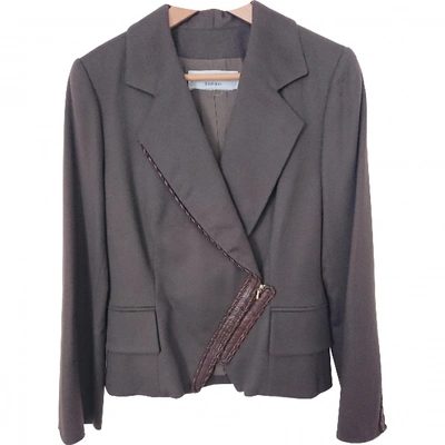 Pre-owned Dior Wool Suit Jacket In Khaki