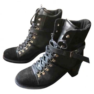 Pre-owned The Kooples Black Leather Ankle Boots