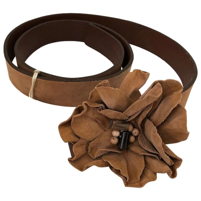Pre-owned Brunello Cucinelli Camel Leather Belt