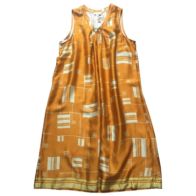 Pre-owned Dries Van Noten Mid-length Dress In Orange