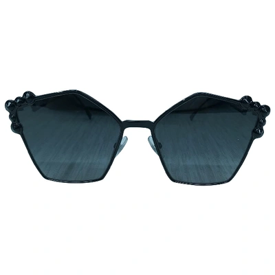 Pre-owned Fendi Black Metal Sunglasses