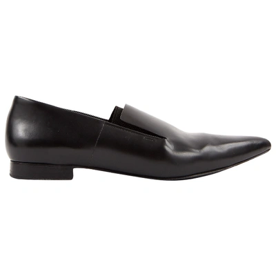 Pre-owned Alexander Wang Leather Flats In Black