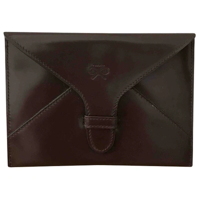 Pre-owned Anya Hindmarch Leather Wallet In Brown
