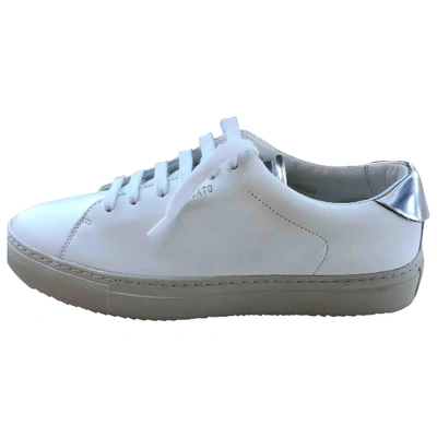 Pre-owned Axel Arigato Leather Trainers In White