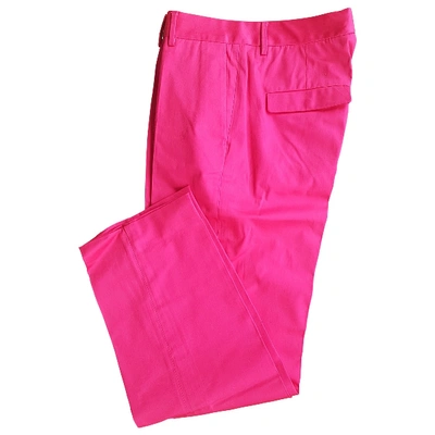 Pre-owned Paul Smith Straight Pants In Pink