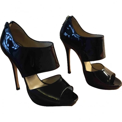 Pre-owned Jimmy Choo Patent Leather Sandals In Black