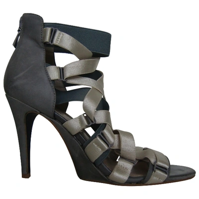 Pre-owned Rachel Roy Leather Sandals In Grey