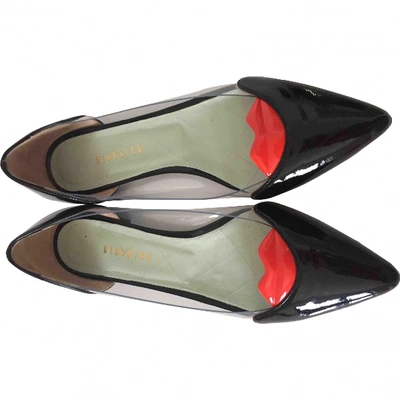 Pre-owned Giannico Patent Leather Ballet Flats In Black