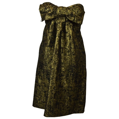 Pre-owned Moschino Cheap And Chic Silk Mini Dress In Gold
