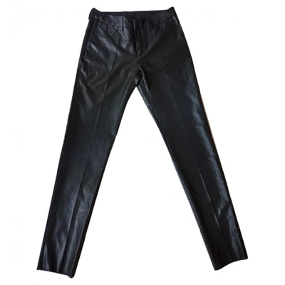 Pre-owned April77 Wool Straight Pants In Black