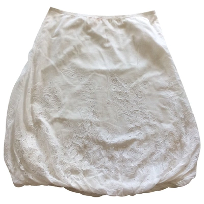 Pre-owned Catherine Malandrino Mini Skirt In White