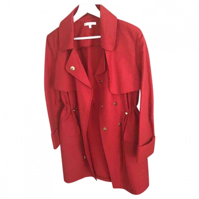 Pre-owned Paule Ka Coat In Red