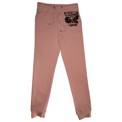 Pre-owned Moschino Slim Pants In Pink