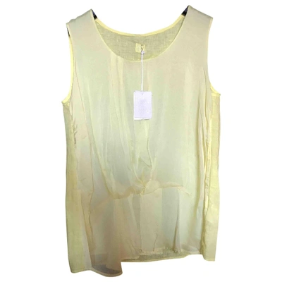 Pre-owned 120% Lino Silk Camisole In Yellow