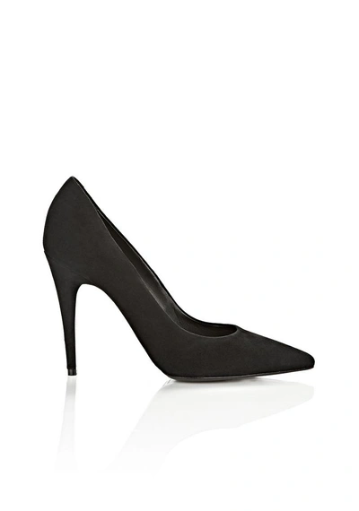 Alexander Wang Tia Suede Point Toe Tilt-heel Pumps In Black