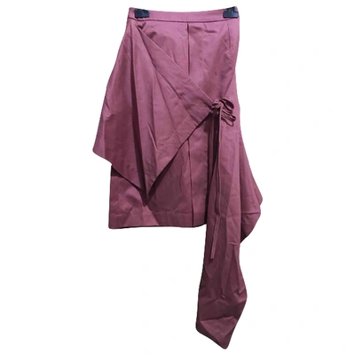 Pre-owned Palmer Harding Mid-length Skirt In Burgundy