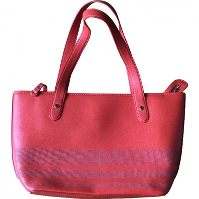 Pre-owned Lauren Ralph Lauren Leather Handbag In Orange