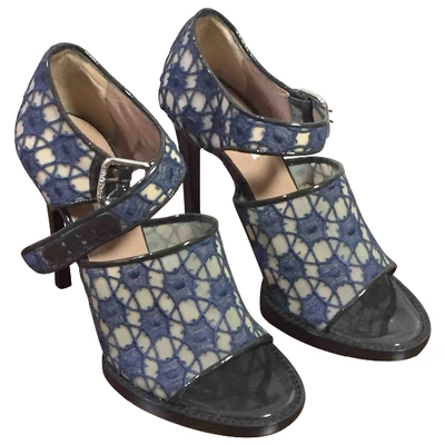 Pre-owned Carven Sandals In Navy