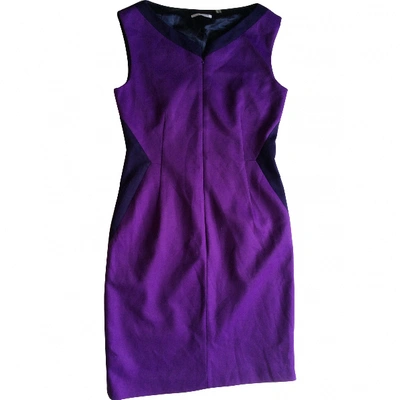 Pre-owned Elie Tahari Mini Dress In Purple
