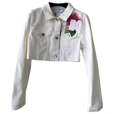 Pre-owned Blumarine Short Vest In White