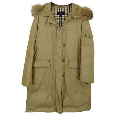 Pre-owned Burberry Puffer In Gold
