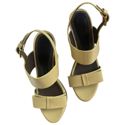 Pre-owned Marni Leather Sandals In Yellow