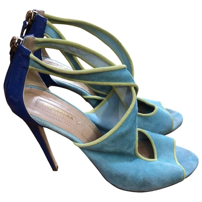 Pre-owned Aquazzura Sandals In Turquoise
