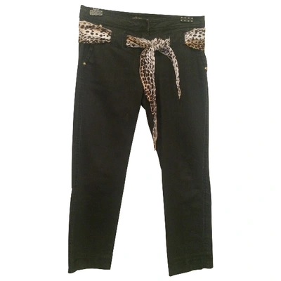 Pre-owned Roberto Cavalli Straight Jeans In Black