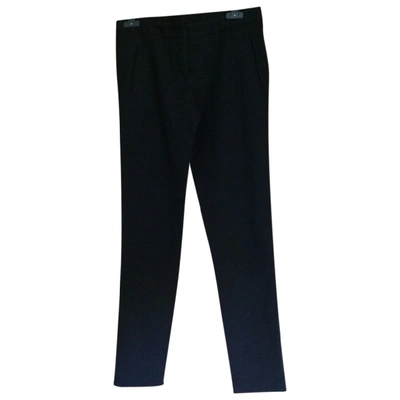 Pre-owned Costume National Wool Straight Pants In Black