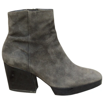 Pre-owned Robert Clergerie Ankle Boots In Grey