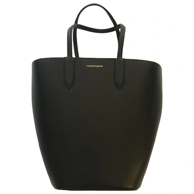 Pre-owned Alexander Mcqueen Leather Tote In Black