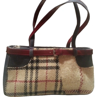Pre-owned Burberry Wool Clutch Bag In Multicolour