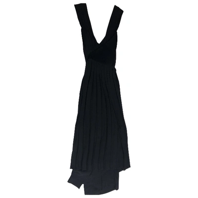 Pre-owned Edun Wool Maxi Dress In Black