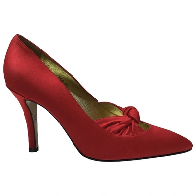 Pre-owned Walter Steiger Cloth Heels In Red