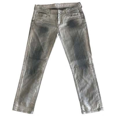 Pre-owned Faith Connexion Trousers In Silver