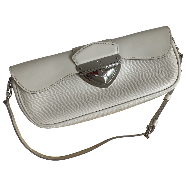 Pre-Owned Louis Vuitton White Leather Clutch Bag | ModeSens