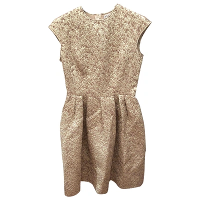 Pre-owned Dior Mini Dress In Gold