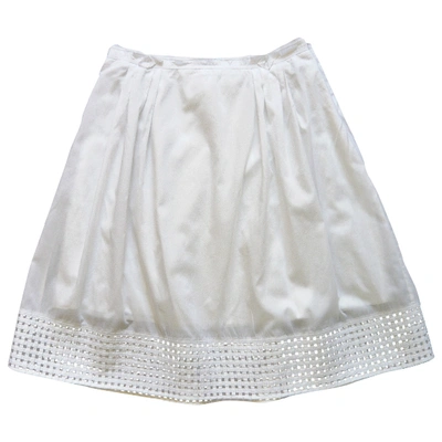 Pre-owned Elie Tahari Skirt In White