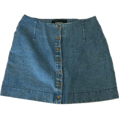 Pre-owned Reformation Blue Denim - Jeans Skirt