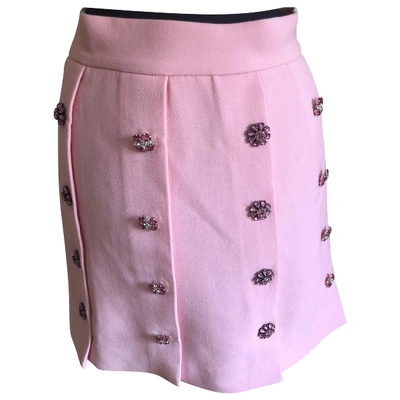 Pre-owned Dolce & Gabbana Wool Skirt In Pink
