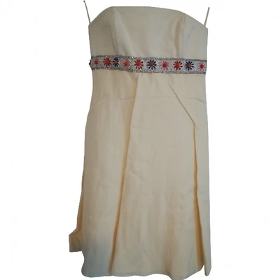 Pre-owned Paul & Joe Linen Dress In Ecru