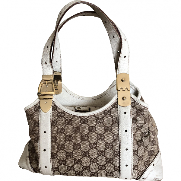 Pre-Owned Gucci Grey Cloth Handbag | ModeSens