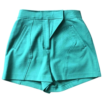 Pre-owned Proenza Schouler Green Cotton - Elasthane Shorts