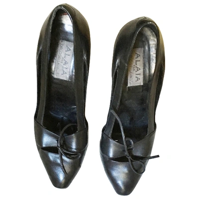 Pre-owned Alaïa Leather Heels In Black