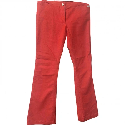 Pre-owned Calvin Klein Chino Pants In Red