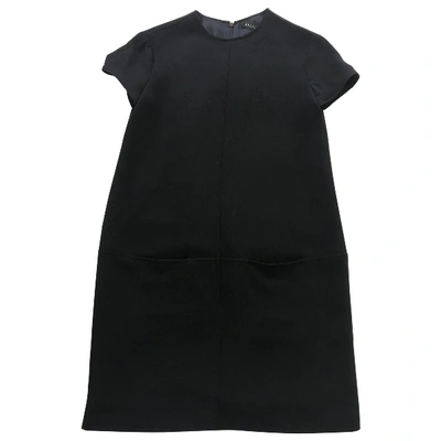 Pre-owned Ralph Lauren Wool Mini Dress In Black