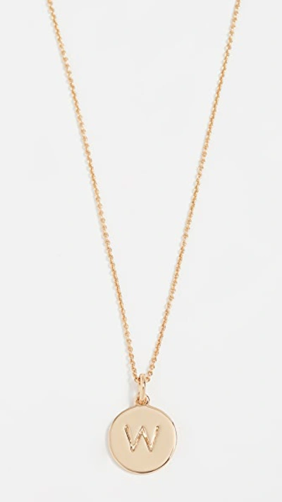 Kate Spade Letter Pendant Necklace In W