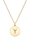 Kate Spade Letter Pendant Necklace In Y