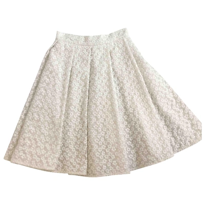 Pre-owned Jw Anderson Mid-length Skirt In White