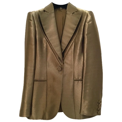 Pre-owned Gucci Gold Viscose Jacket